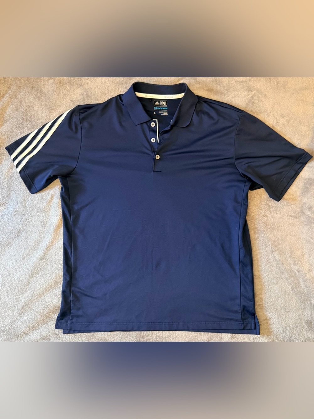 Adidas - Men’s Climacool Polo - Navy - Large